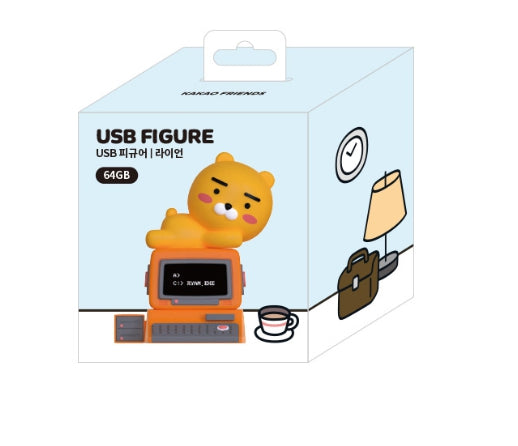[KAKAO FRIENDS] Ryan & Choonsik USB Figure 64GB Flash Drive (USB 3.0)