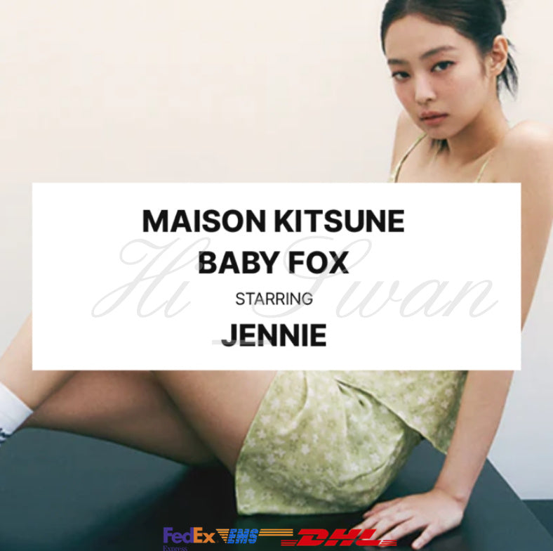 [BLACKPINK] Maison Kitsune Jenny Bias Skirt Lime Design OFFICIAL MD