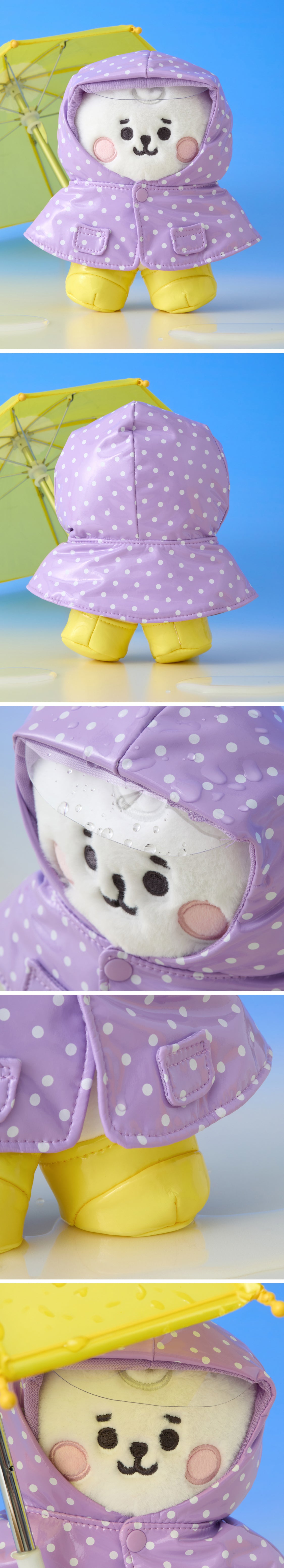 [BTS] BT21 Rainy Day Closet Raincoat and Rain Boots Set