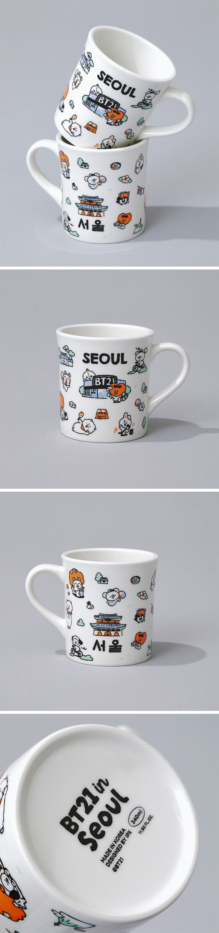 [BTS] BT21 Seoul Edition Mug Cup 340ml