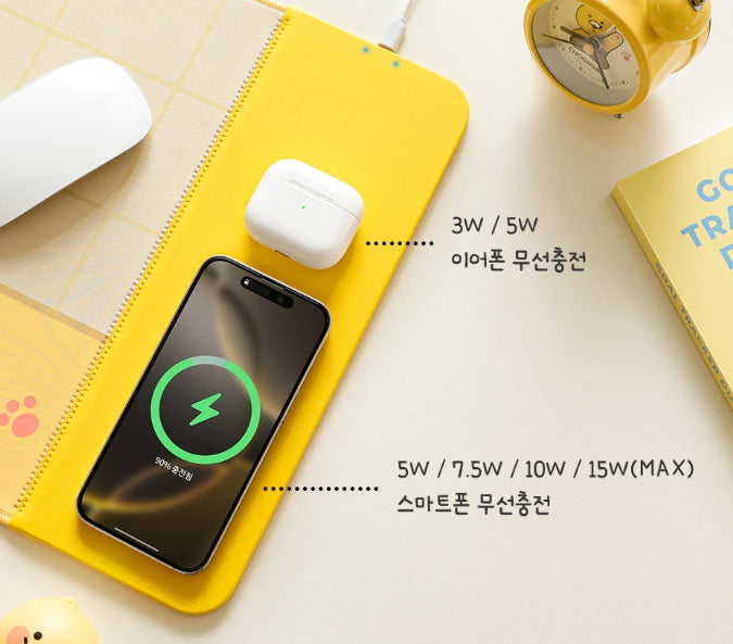 [KAKAO FRIENDS] Choonsik Wireless Charging Desk Pad 15W