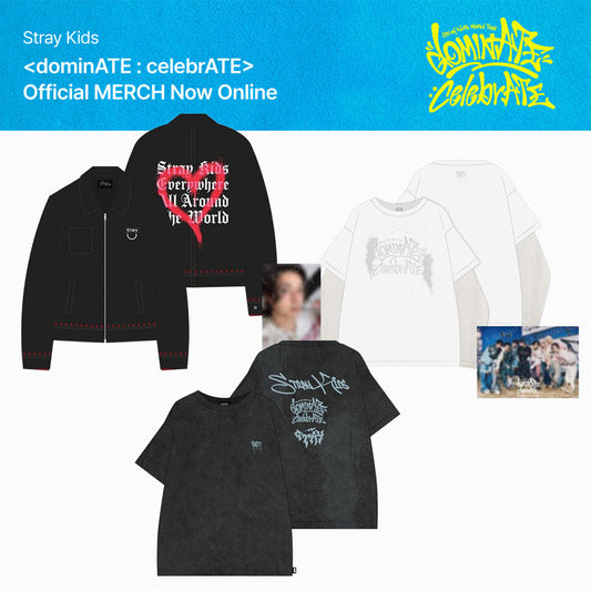 [STRAY KIDS] World Tour<dominATE : celebrATE> OFFICIAL MERCH (Apparel ver.)