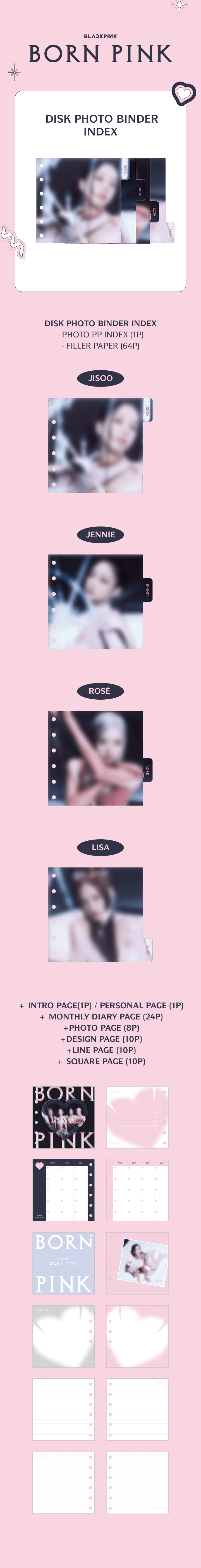 [BLACKPINK][BORNPINK] DISK PHOTO BINDER INDEX