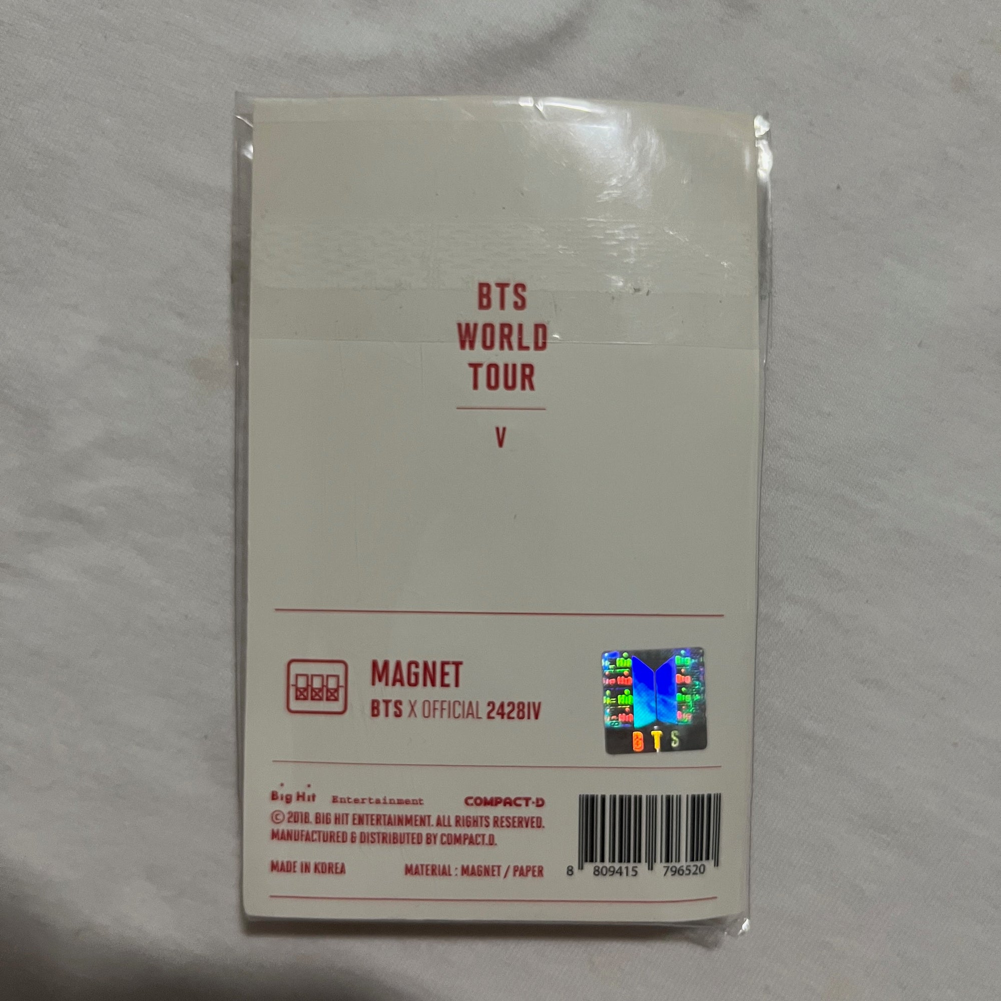 [BTS] WORLD TOUR LOVE YOURSELF SEOUL - MAGNET (V)