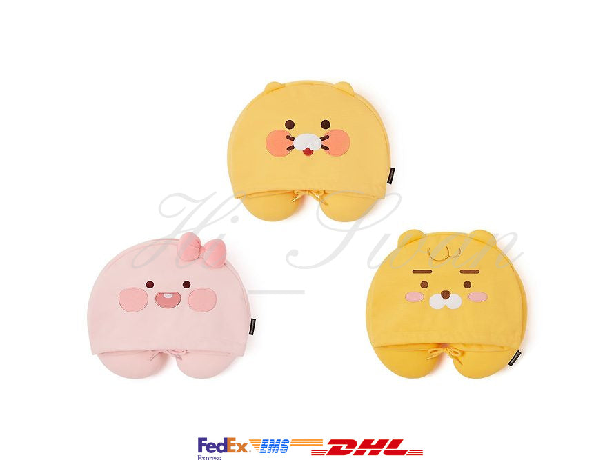 [KAKAO FRIENDS] Hood neck pillow Little Apeach Choonsik Little Ryan OFFICIAL MD