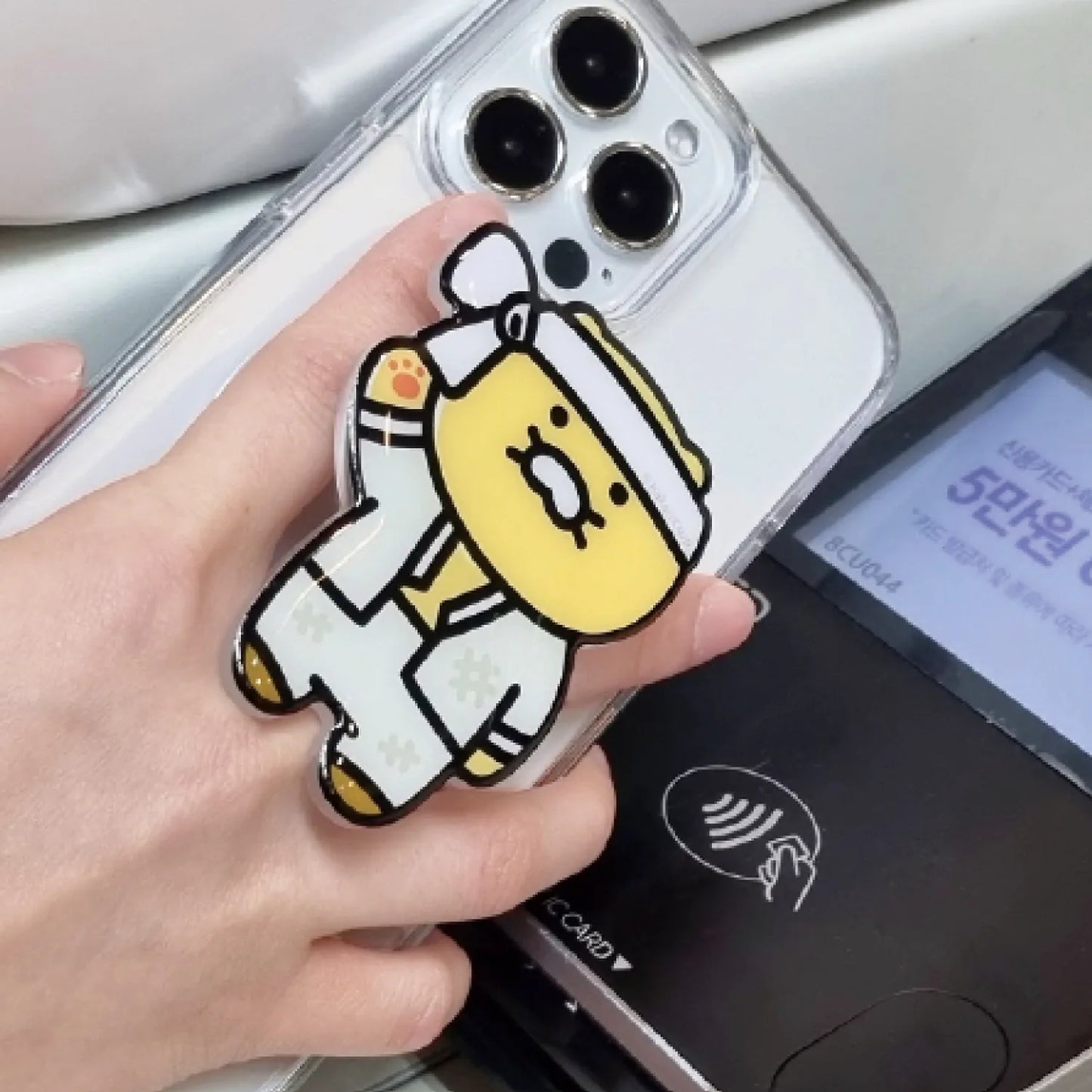 [KAKAO FRIENDS] touch payment/transportation magsafe integrated smartphone grip choonsik