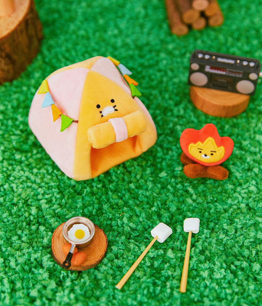 (OOTD) Plush Doll Camping House Set Tent & Campfire