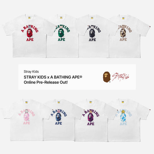 [STRAY KIDS] X BAPE COLLEGE TEE