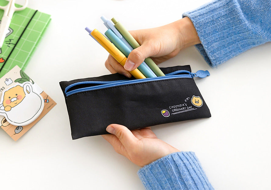 [KAKAO FRIENDS] choonsik ordinary fabric flat pencil case