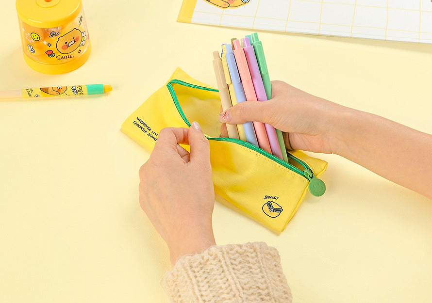 [KAKAO FRIENDS] say cheese fabric flat pencil case