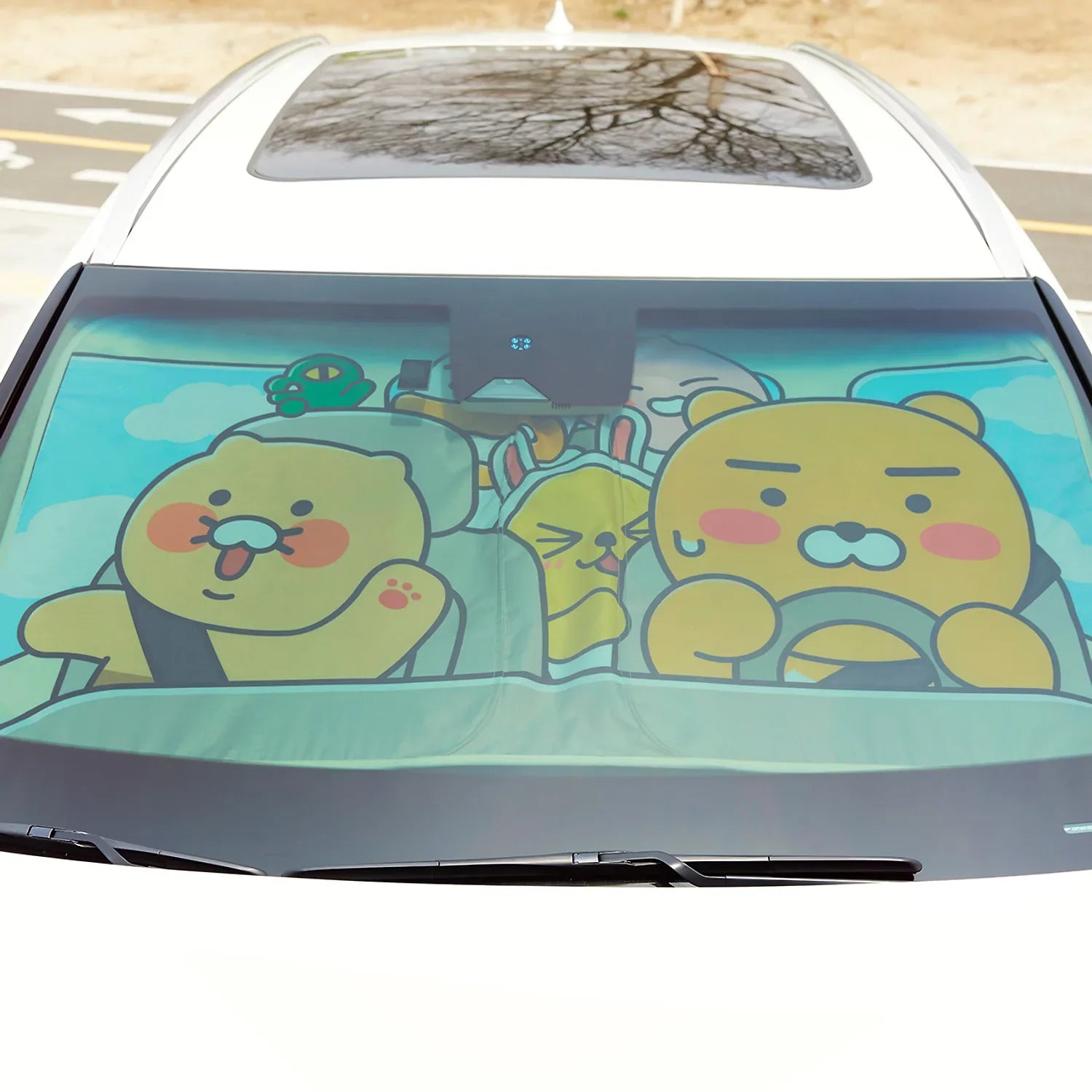 Front Windshield Sunshade Kakao Friends Car Ride Edition