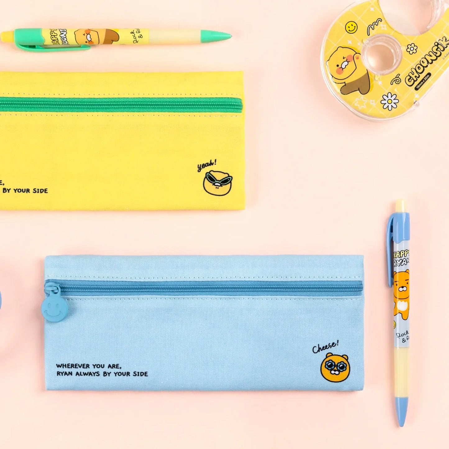 [KAKAO FRIENDS] say cheese fabric flat pencil case