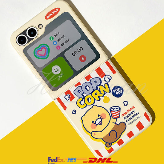 [KAKAO FRIENDS] Z Flip6 Snack Magnetic Case Chunsik Popcorn OFFICIAL MD