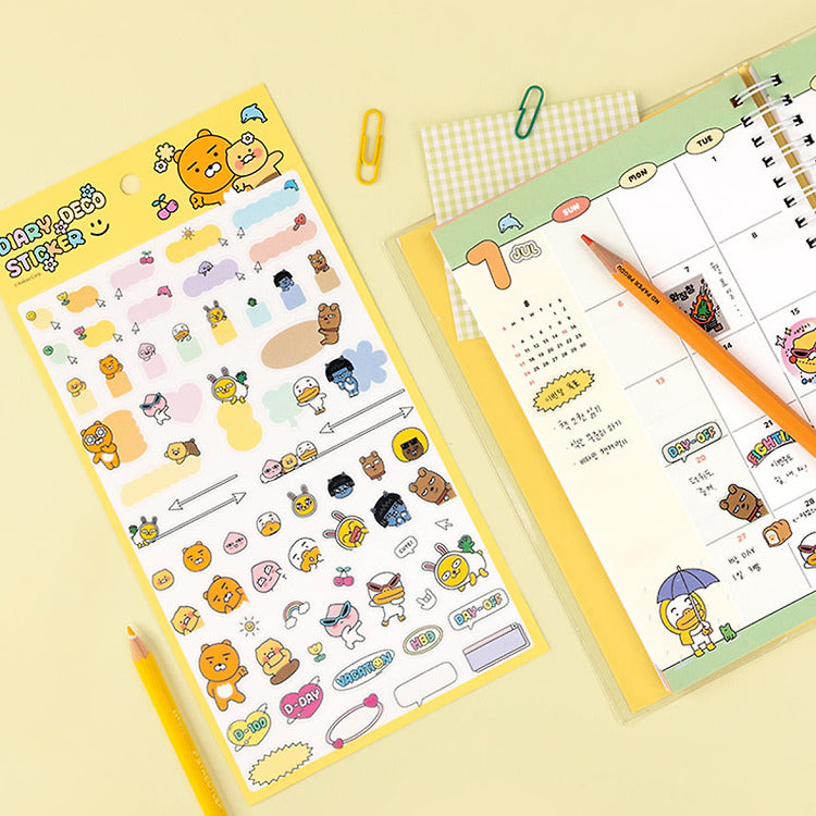 [KAKAO FRIENDS] Say Cheese Diary Decoration Sticker OFFICIAL MD