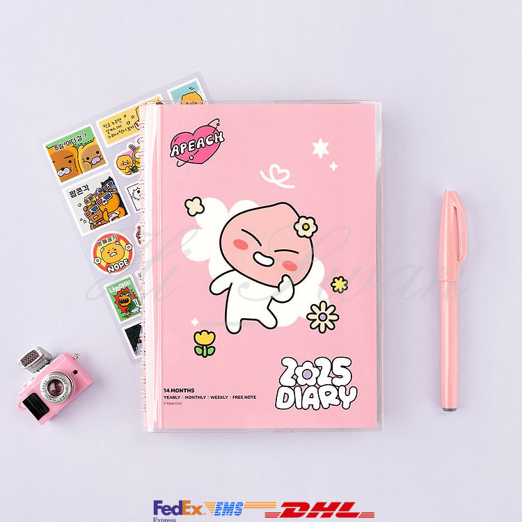 [KAKAO FRIENDS] Say Cheese 2025 Diary Apeach OFFICIAL MD