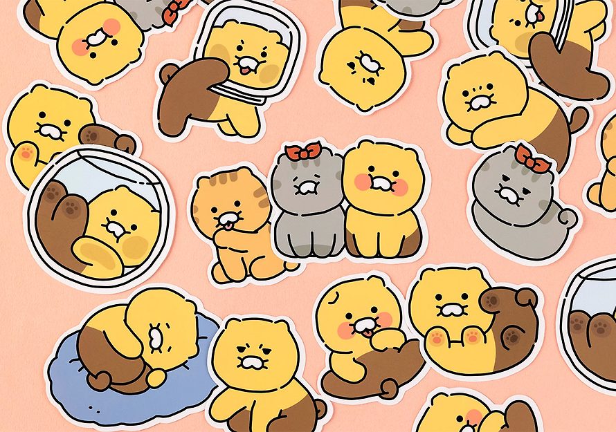 [KAKAO FRIENDS] Chunsik's Removable Sticker Set OFFICIAL MD