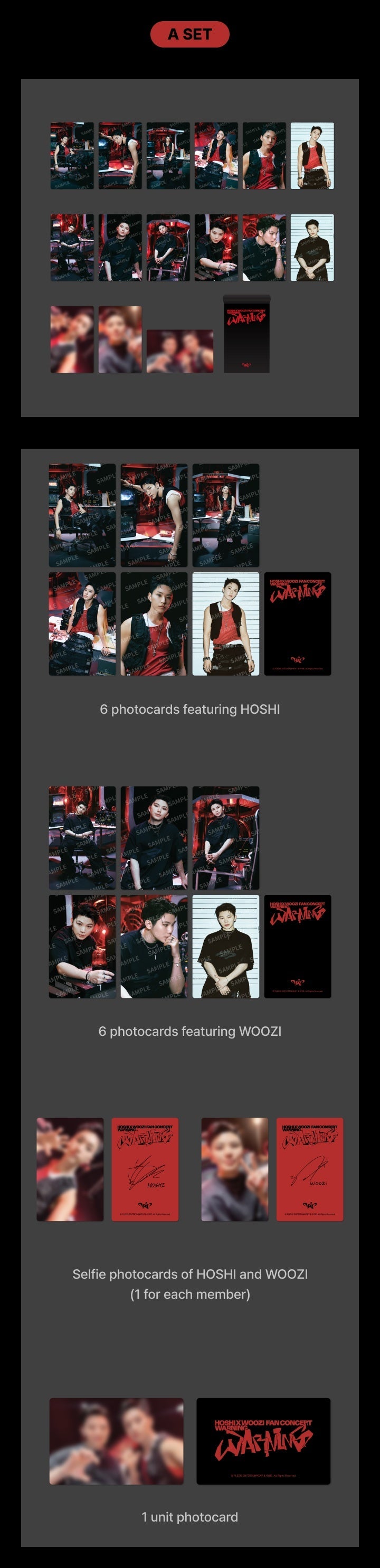 [SEVENTEEN] HOSHI X WOOZI FAN CONCERT [WARNING] Photo Card