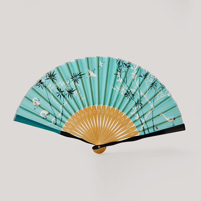 [KOREAN MUSEUM LIFE] celadon fan (cranes and bamboo)