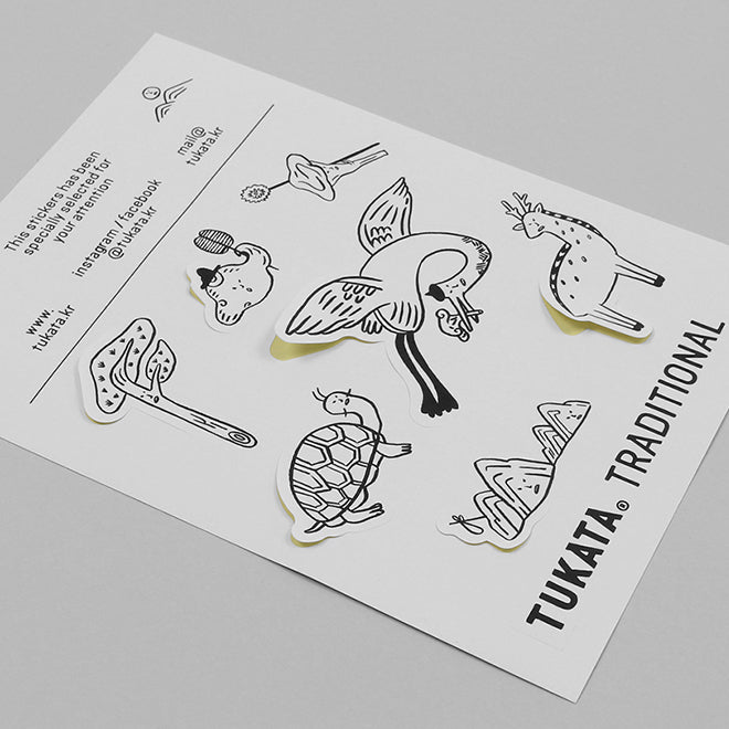 [KOREAN MUSEUM LIFE] ten symbols of longevity traditional sticker