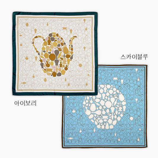 [KOREAN MUSEUM LIFE] celadon white porcelain poly scarf