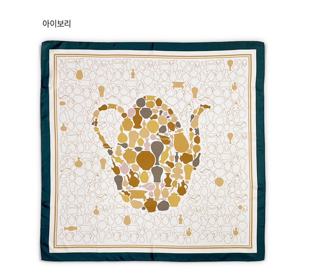 [KOREAN MUSEUM LIFE] celadon white porcelain poly scarf