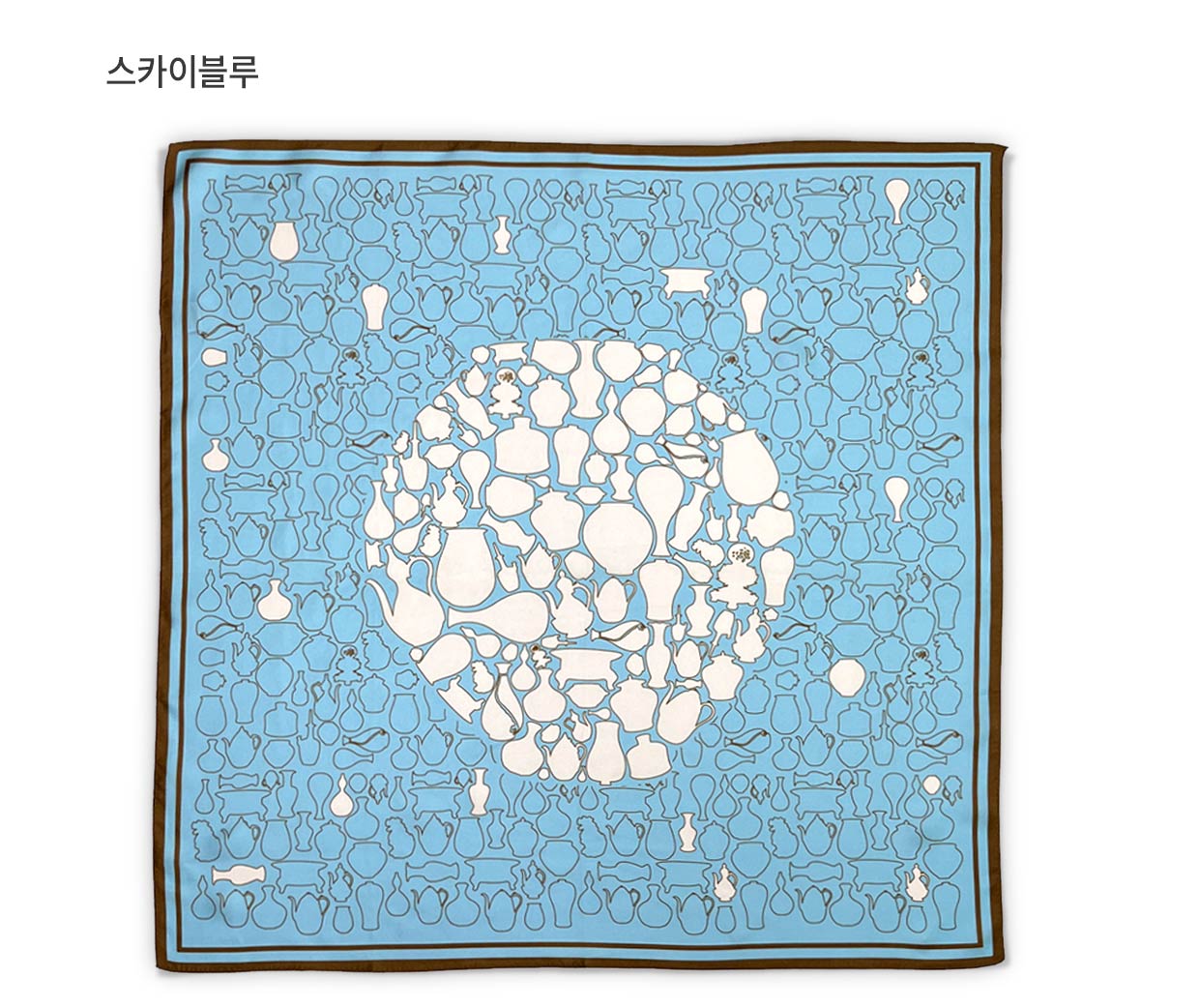 [KOREAN MUSEUM LIFE] celadon white porcelain poly scarf