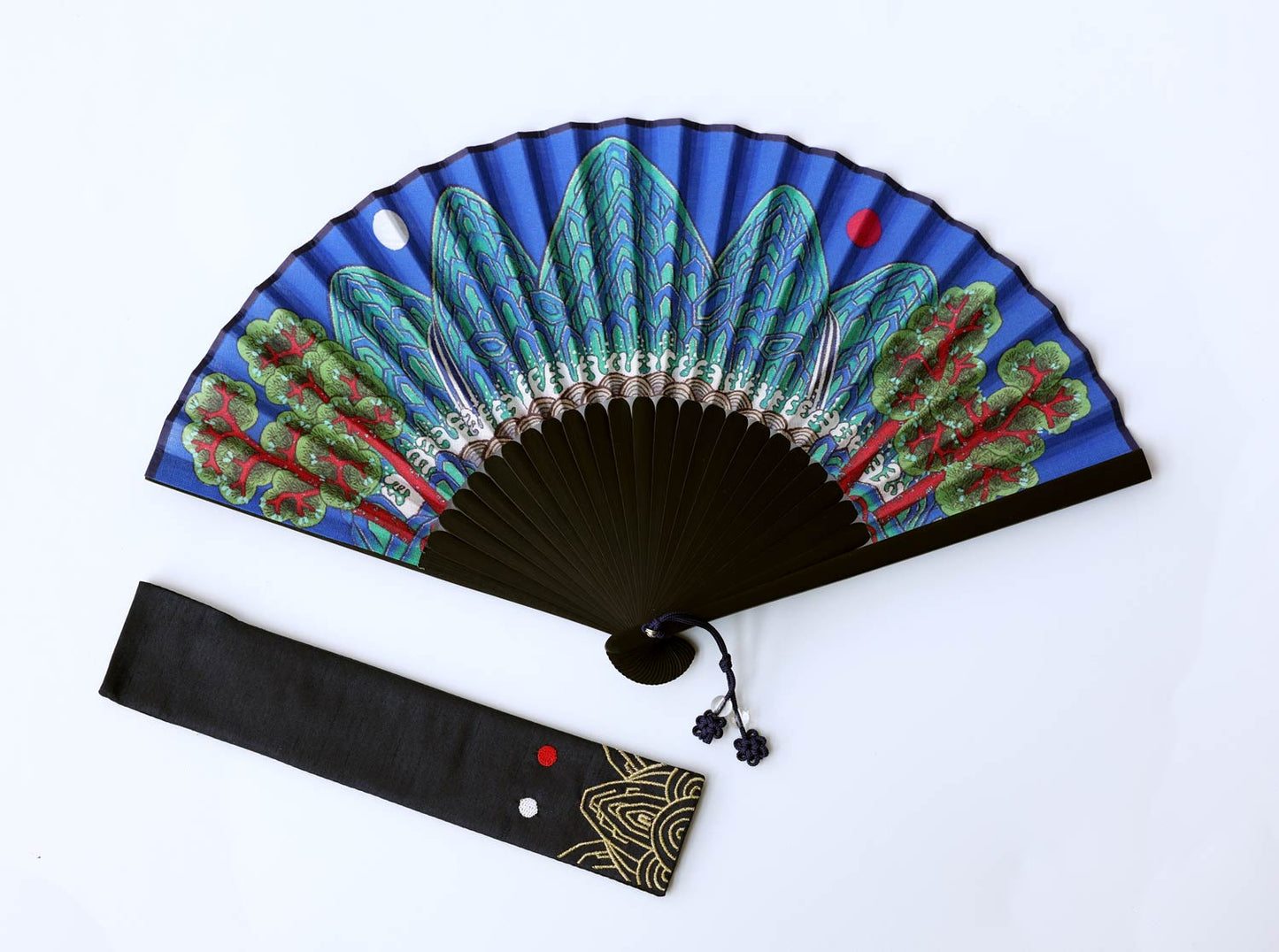 [KOREAN MUSEUM LIFE] traditional minhwa fan (irwol obongdo)