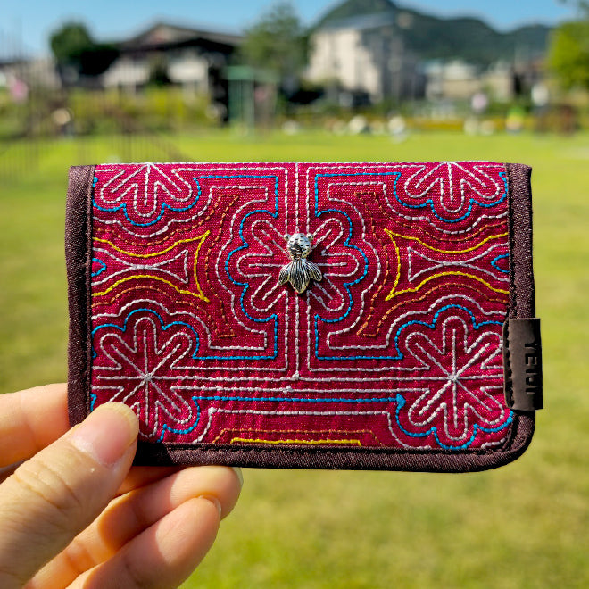 [KOREAN MUSEUM LIFE] color thread quilted pouch dragon gate card wallet