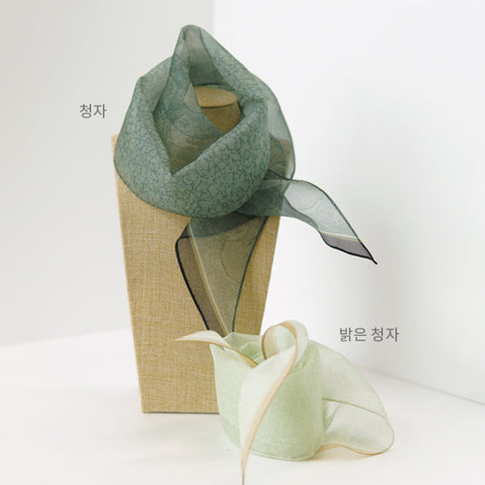 [KOREAN MUSEUM LIFE] goryeo style celadon silk organza scarf