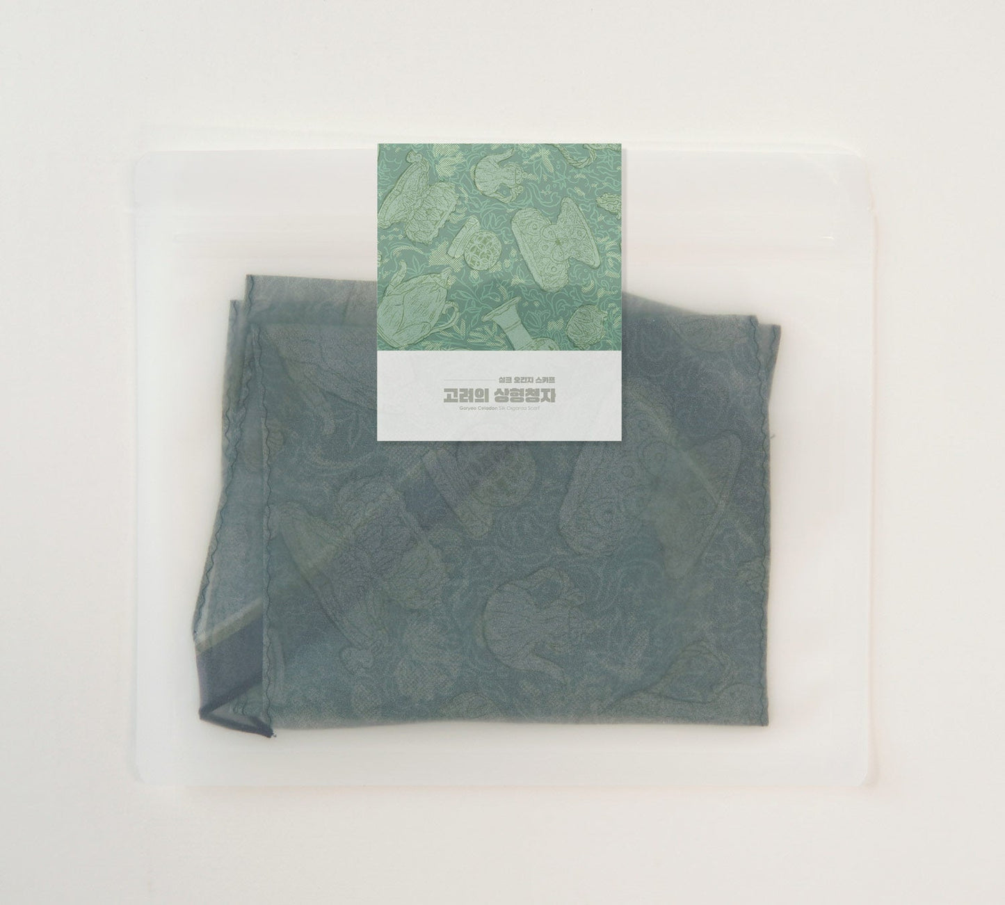 [KOREAN MUSEUM LIFE] goryeo style celadon silk organza scarf