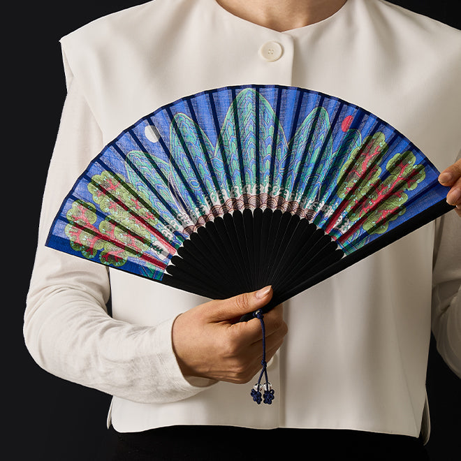 [KOREAN MUSEUM LIFE] traditional minhwa fan (irwol obongdo)