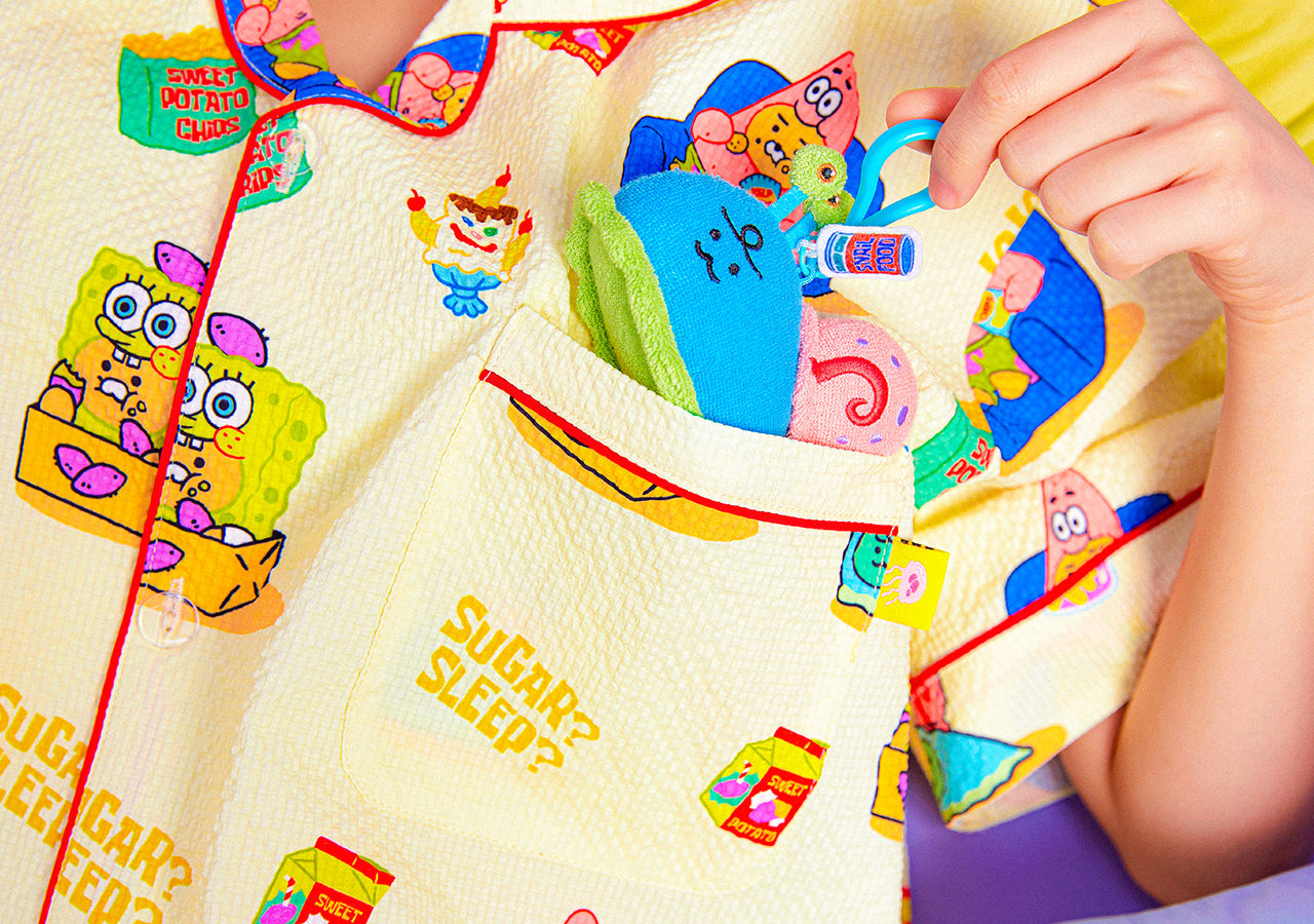[Kakao Friends]SpongeBob x Kakao Friends Cooling Pajama Set (Men/Women)