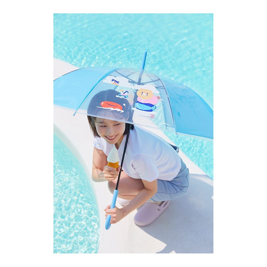 [KAKAO FRIENDS] Summer Holiday Clear Umbrella Choonsik Ryan OFFICIAL MD