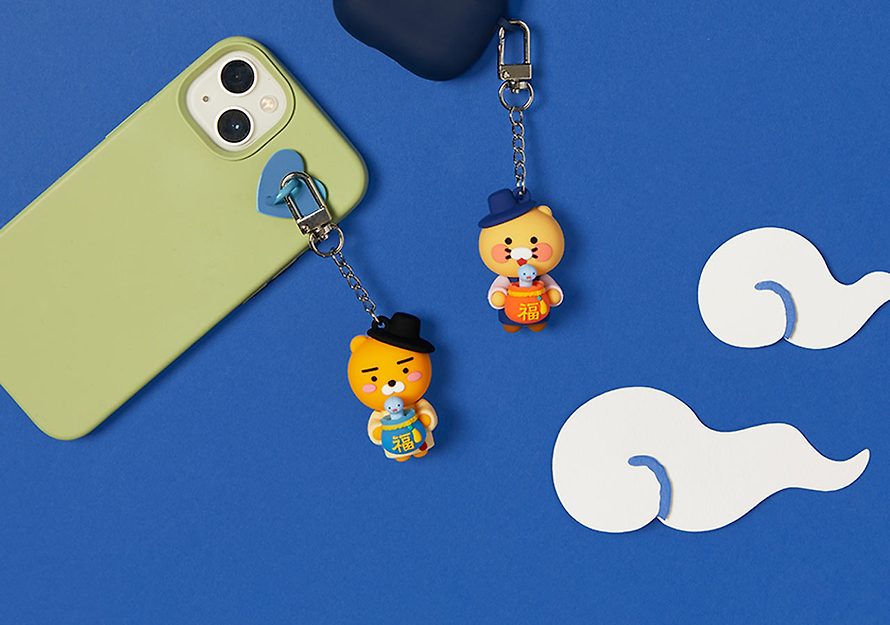 [KAKAO FRIENDS] blue snake lucky pouch led keyring