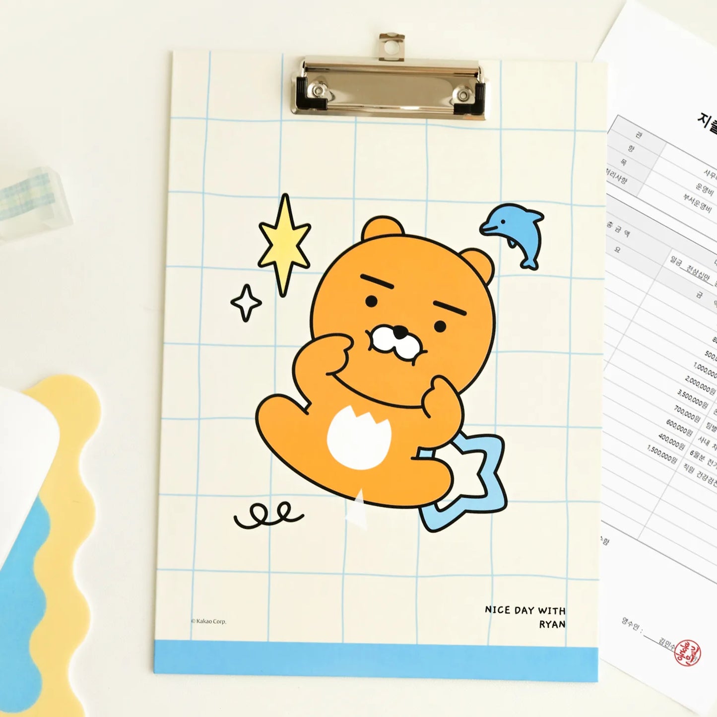 [KAKAO FRIENDS] say cheese apeach a4 clipboard