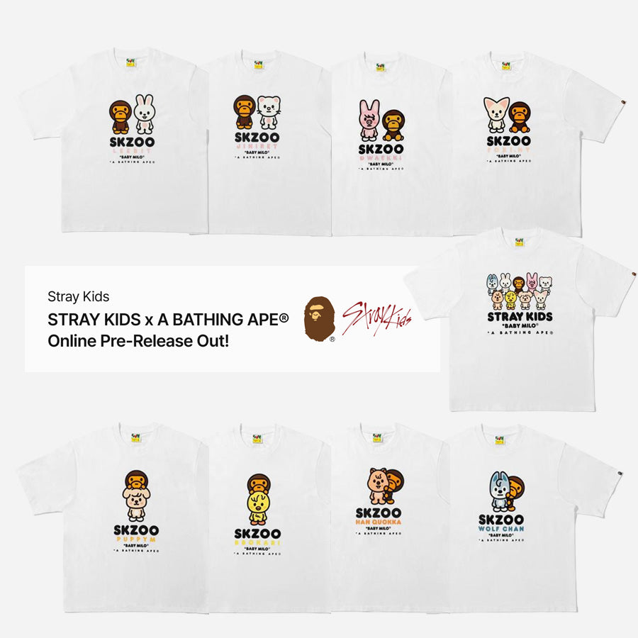 [STRAY KIDS] X BAPE  BABY MILO TEE
