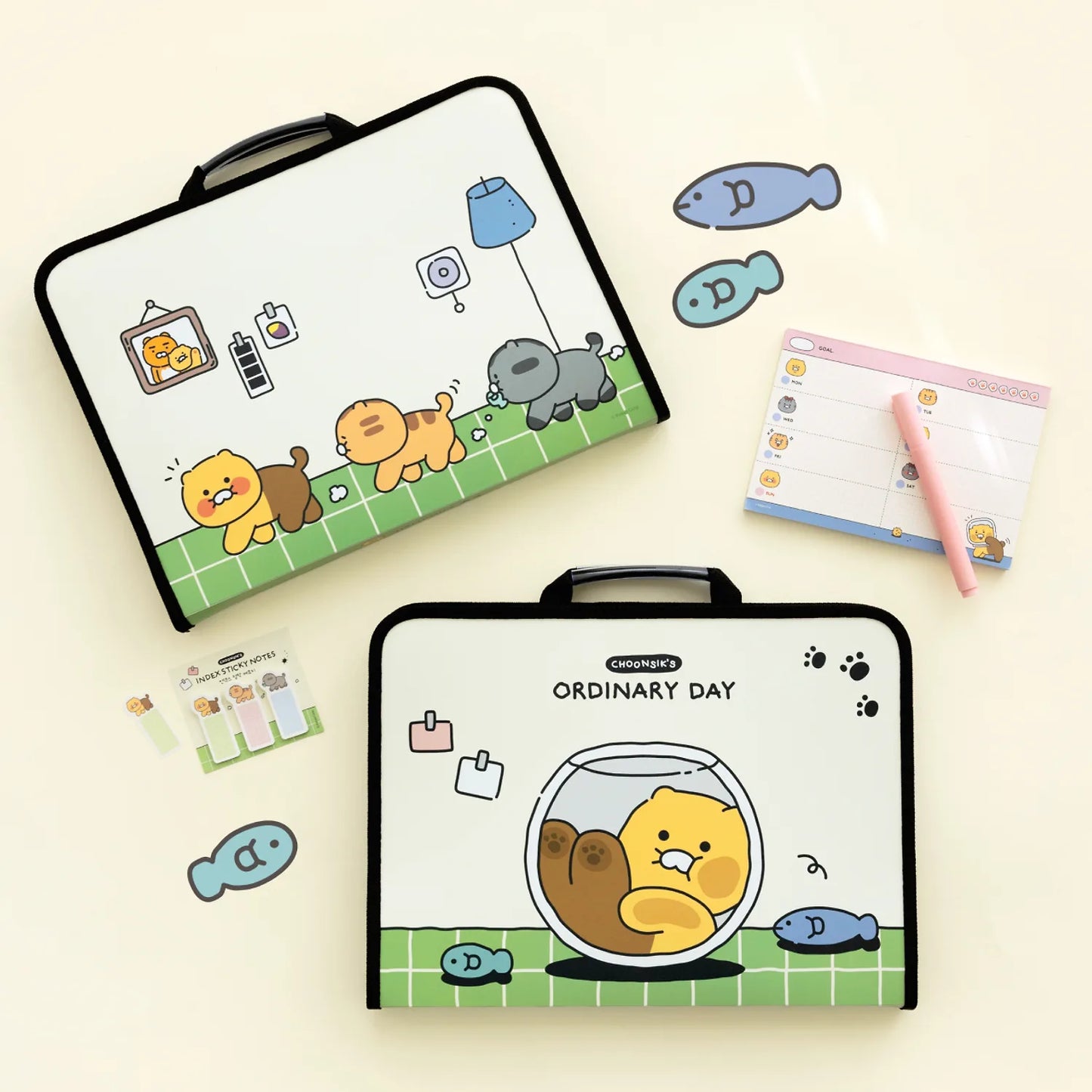 [KAKAO FRIENDS] choonsik ordinary handle zipper file