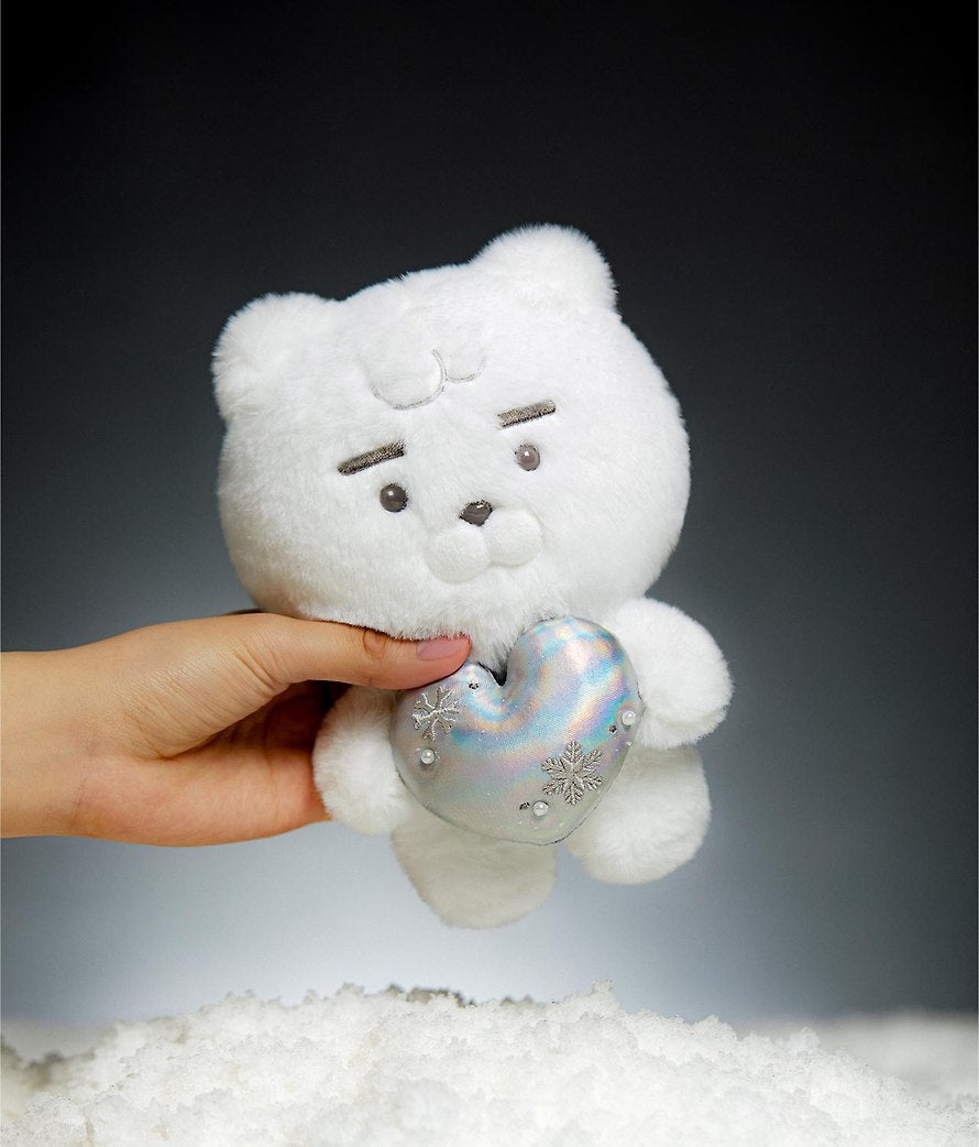 [KAKAO FRIENDS] White silver snowflake heart doll OFFICIAL MD