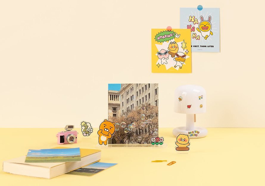 [KAKAO FRIENDS] 2025 acrylic tabletop calendar yellow