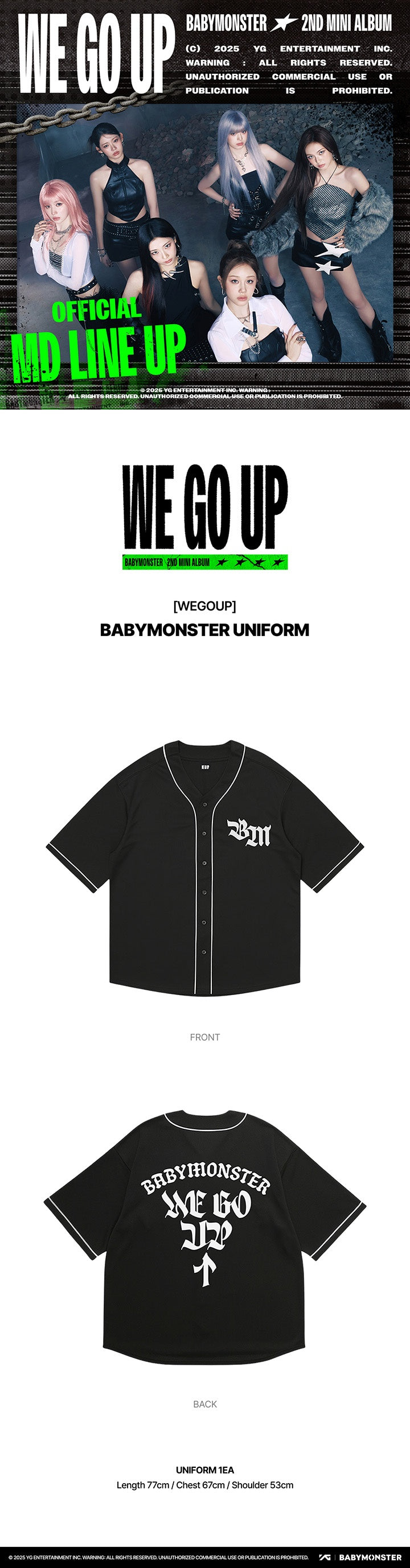 [BABYMONSTER] WE GO UP OFFICIAL MERCH  Fashion Items Ver.