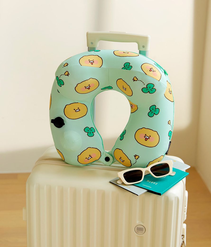 [KAKAO FRIENDS] Compact Air Pump Neck Pillow Choonsik OFFICIAL MD