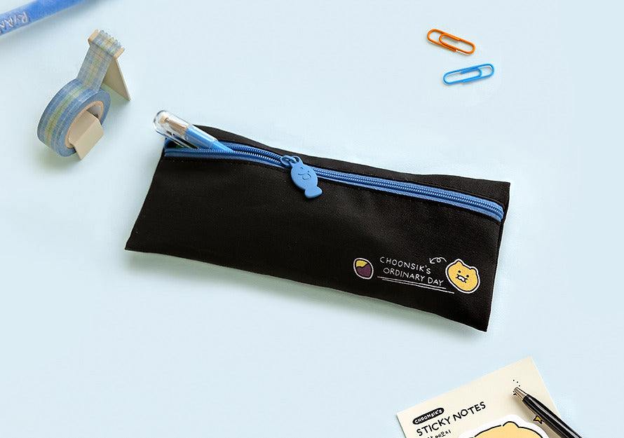 [KAKAO FRIENDS] choonsik ordinary fabric flat pencil case