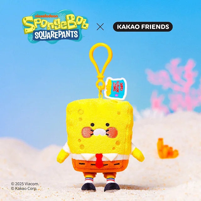 [Kakao Friends]SpongeBob x Kakao Friends Plush Keyring_Ryan / Chunsik / Jordy