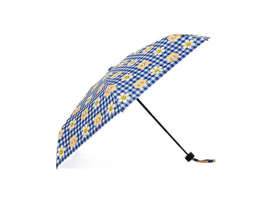 WiggleWiggle x Kakao Friends 3-Fold Umbrella Chunsik Gingham