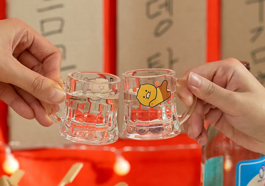 [KAKAO FRIENDS] Minihoff Soju Cup 4P Set Choonsik OFFICIAL MD