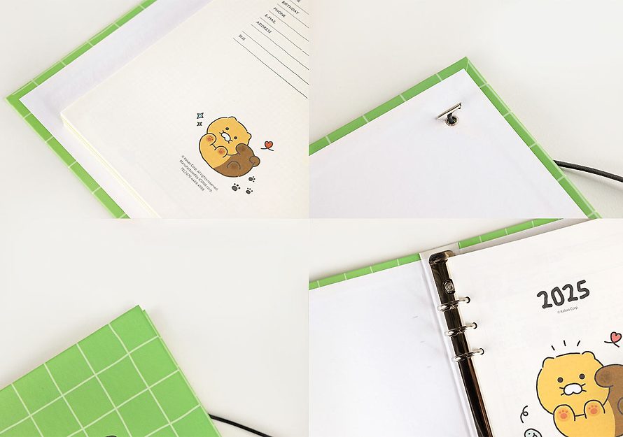 [KAKAO FRIENDS] Choonsik's Ordinary 2025 A5 Binder 6-hole Diary OFFICIAL MD