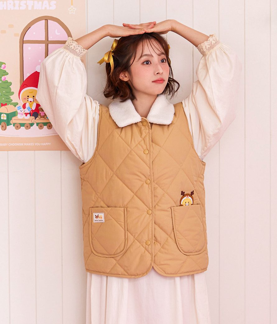 [KAKAO FRIENDS] merry choon christmas padded vest