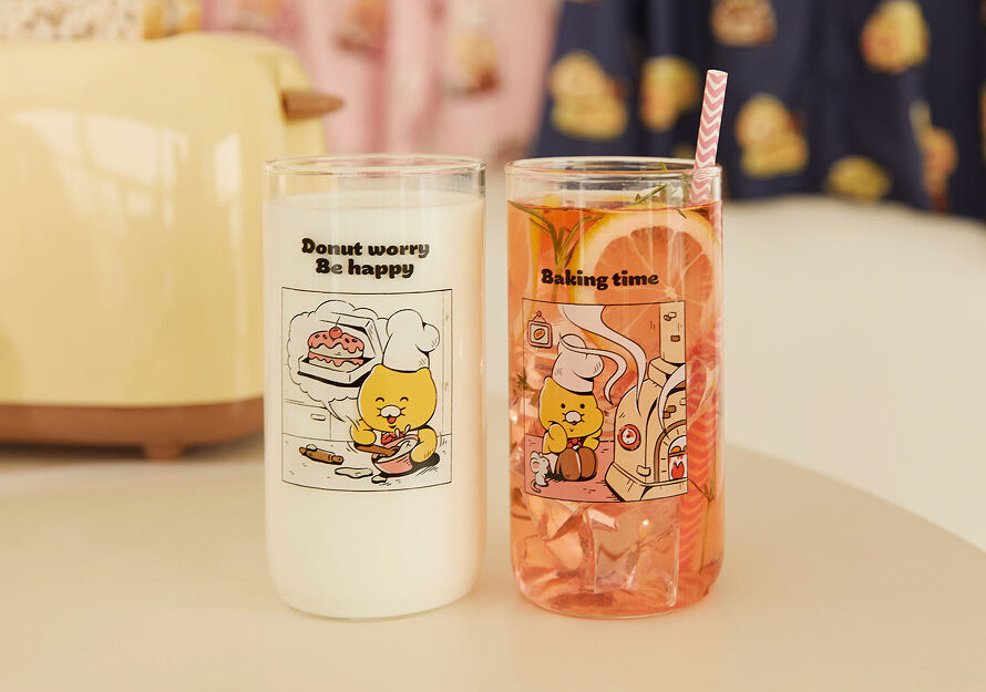 [KAKAO FRIENDS] Heat Resistant Glass Cup 2P SET Choonsik OFFICIAL MD