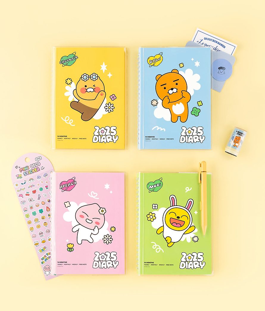 [KAKAO FRIENDS] Say Cheese 2025 Diary Apeach OFFICIAL MD