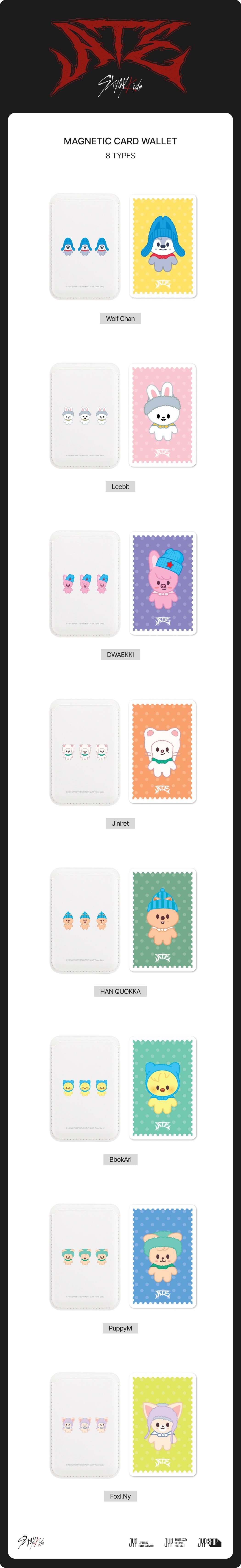 [STRAY KIDS] SKZOO MAGNETIC CARD WALLET - ATE